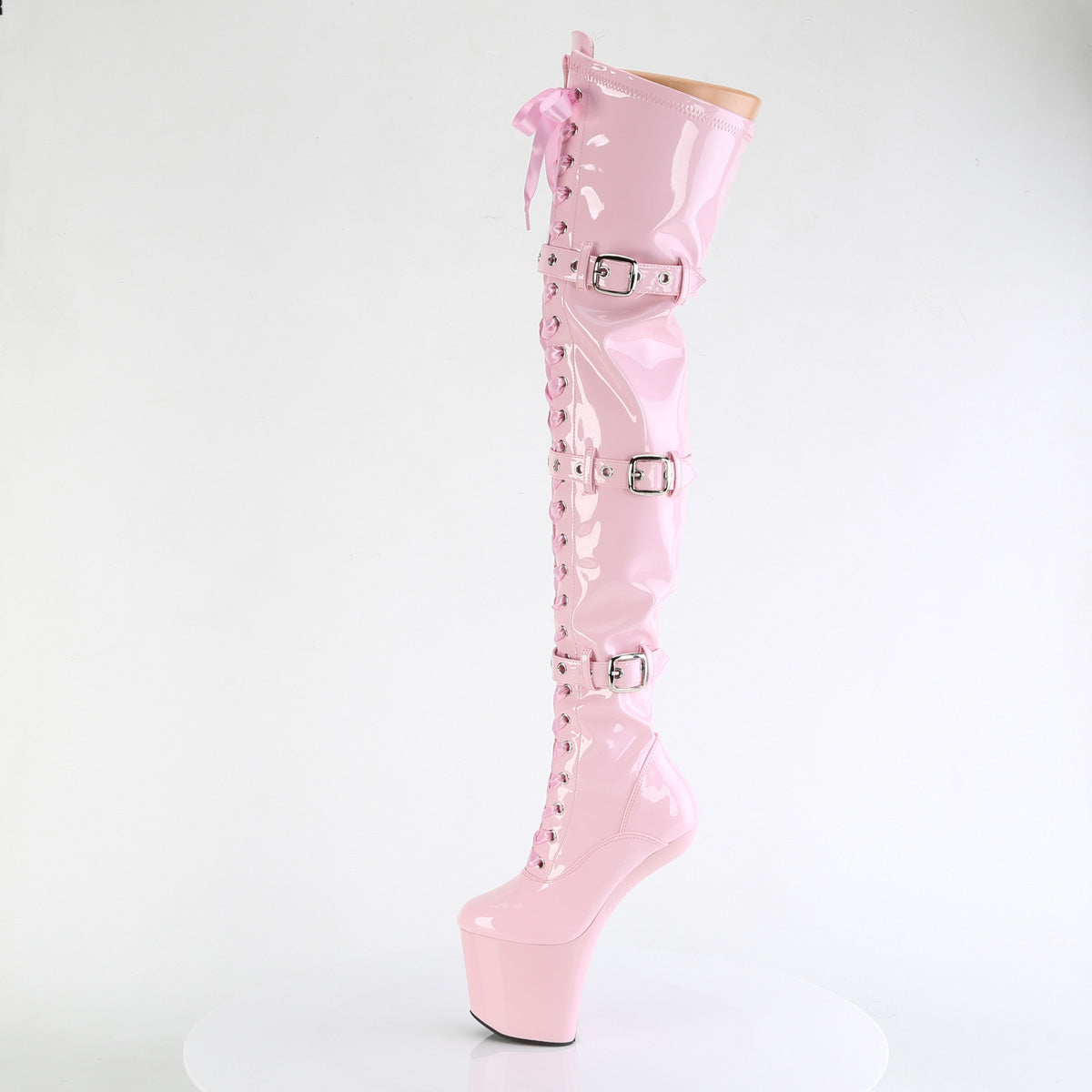 Pleaser Bottes CRAZE-3028 B. Str. Pat / b. Rose