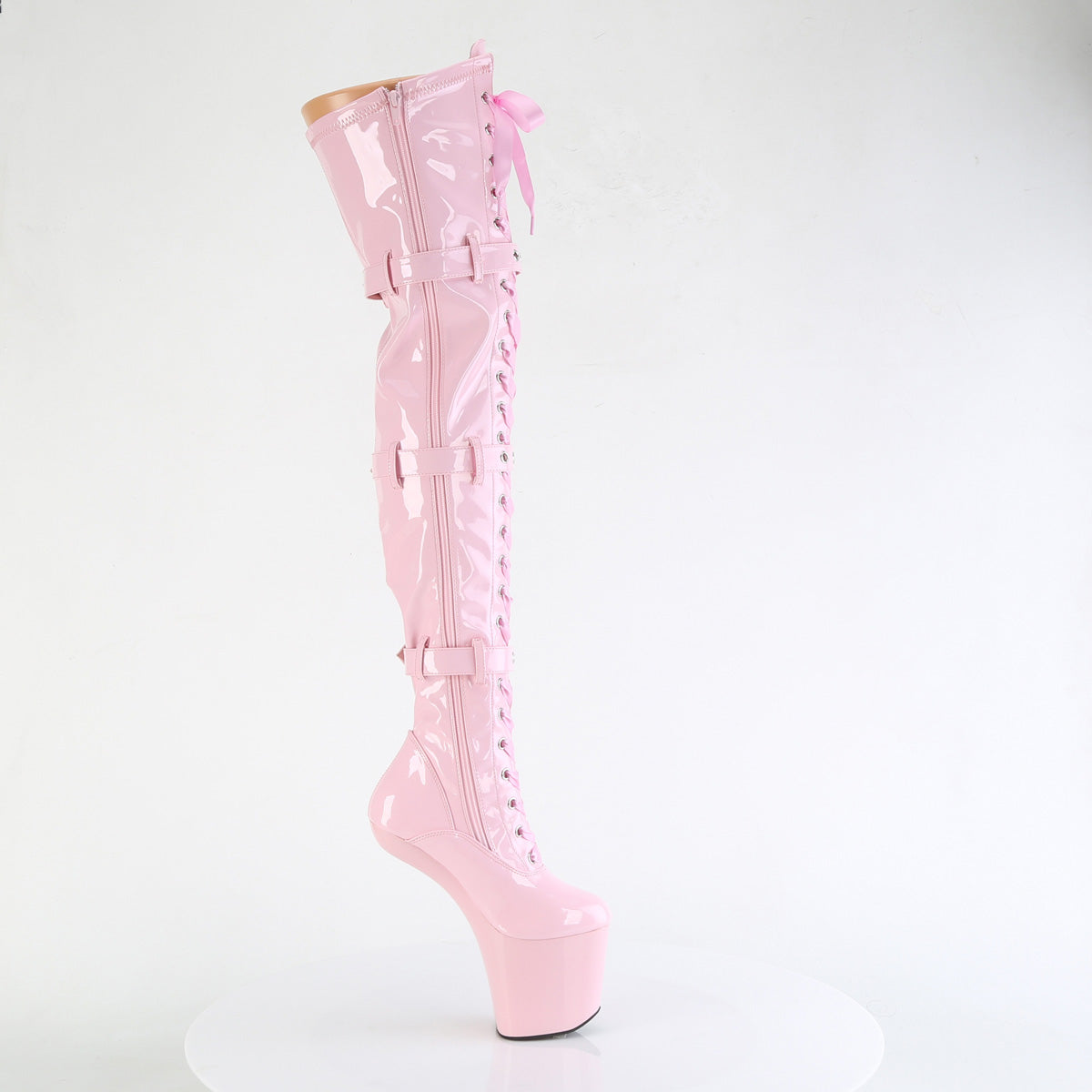 Pleaser Bottes CRAZE-3028 B. Str. Pat / b. Rose