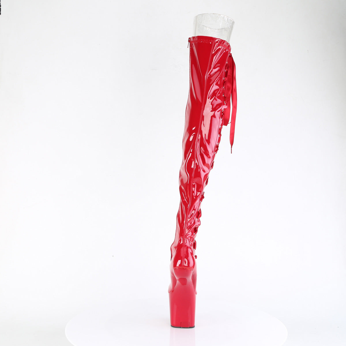 Pleaser Boots CRAZE-3050 Red Str. Pat/Red