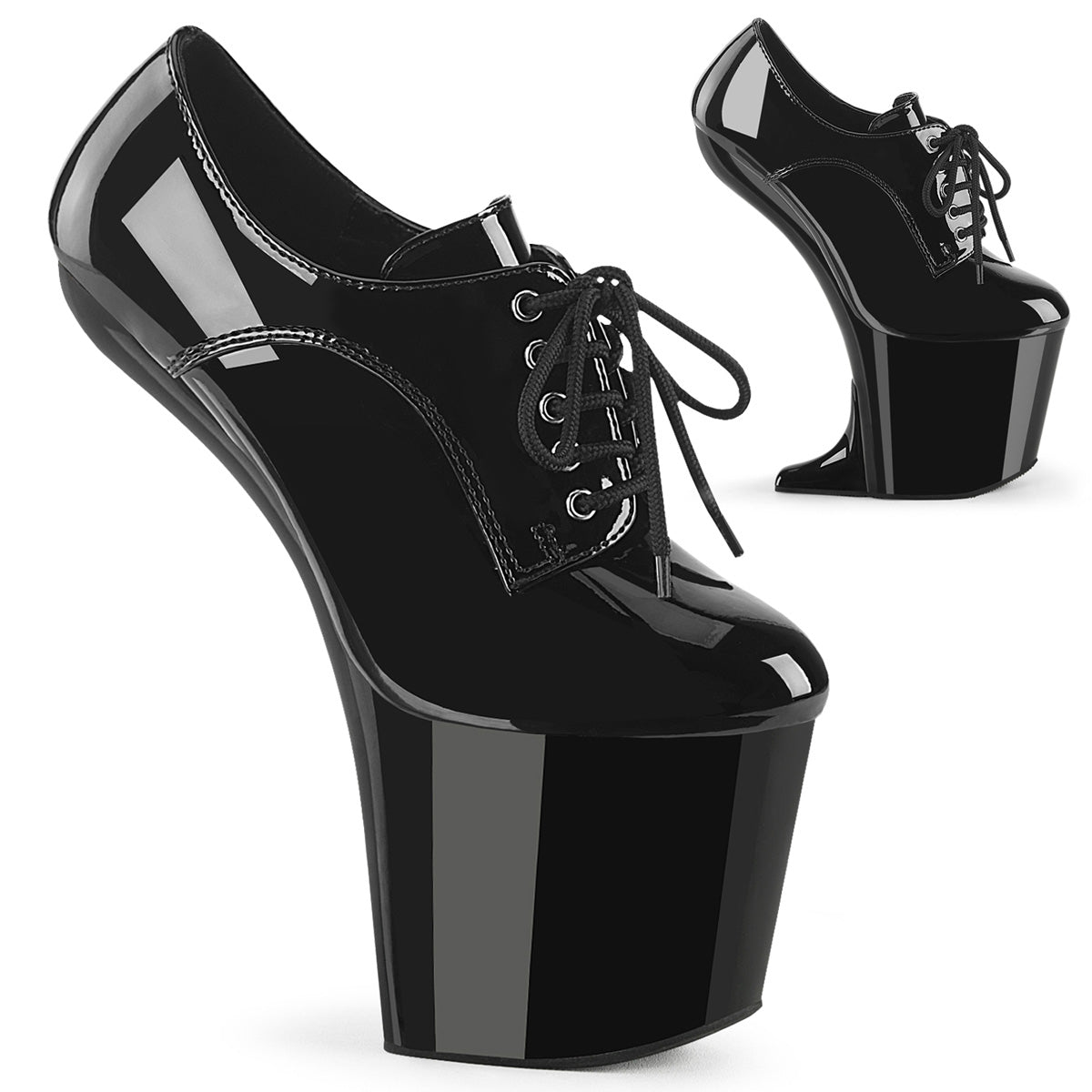 Pleaser Sandals CRAZE-860 Blk Pat/Blk