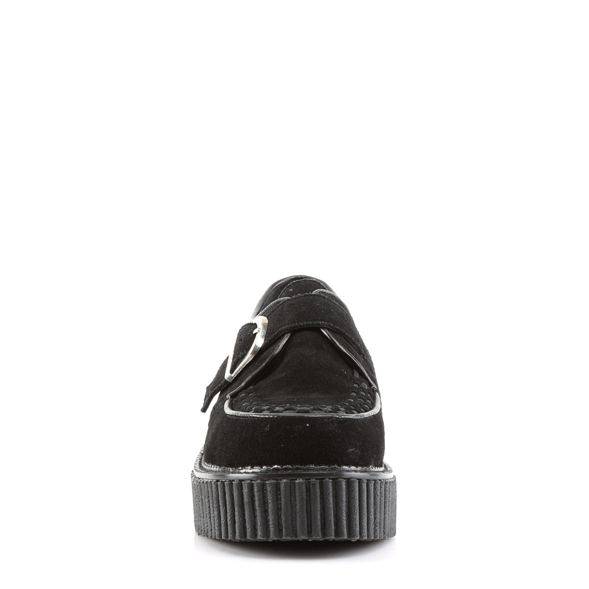 DemoniaCult Chaussure basse des femmes CREEPER-118 BLK Suede végétalien