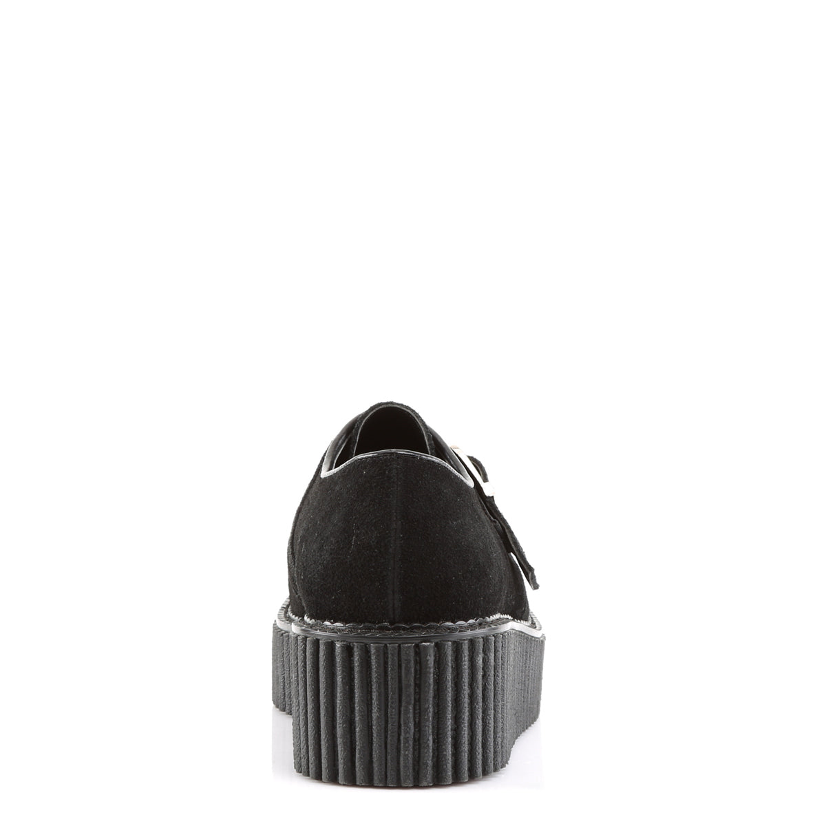 DemoniaCult Chaussure basse des femmes CREEPER-118 BLK Suede végétalien