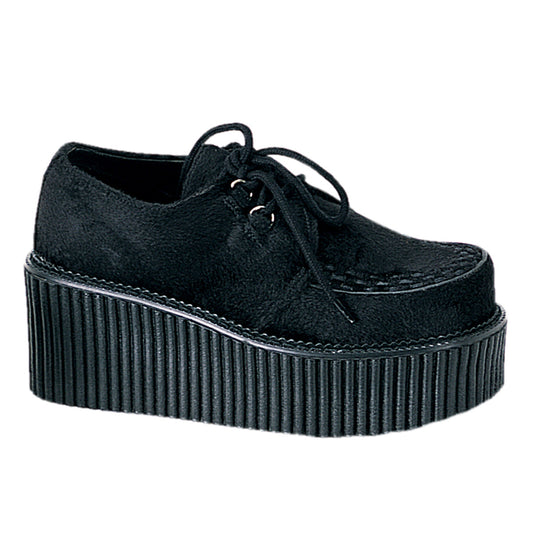 DemoniaCult Chaussure basse des femmes CREEPER-202 BLK FUR