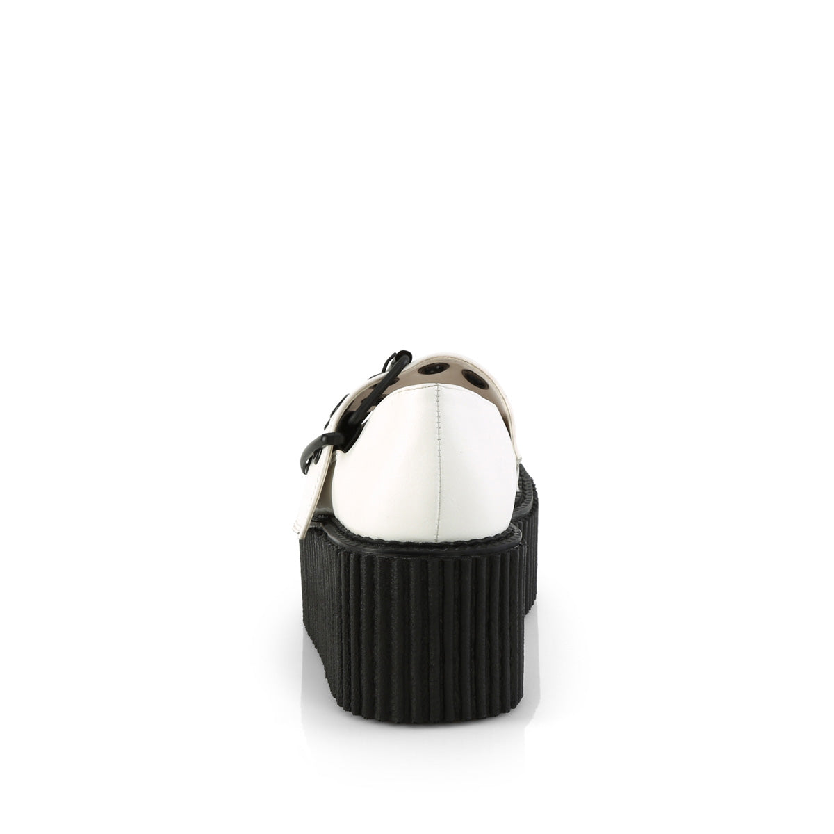 DemoniaCult Low Shoe CREEPER-230 Wht Vegan Leather