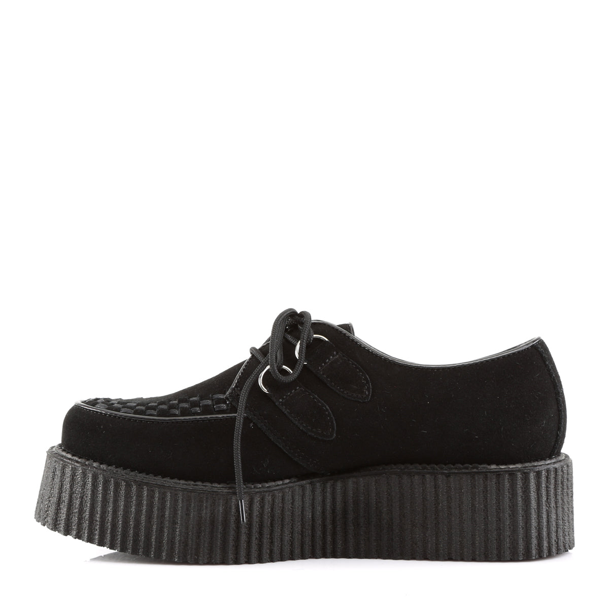 DemoniaCult Chaussure basse pour hommes CREEPER-402s blk daim