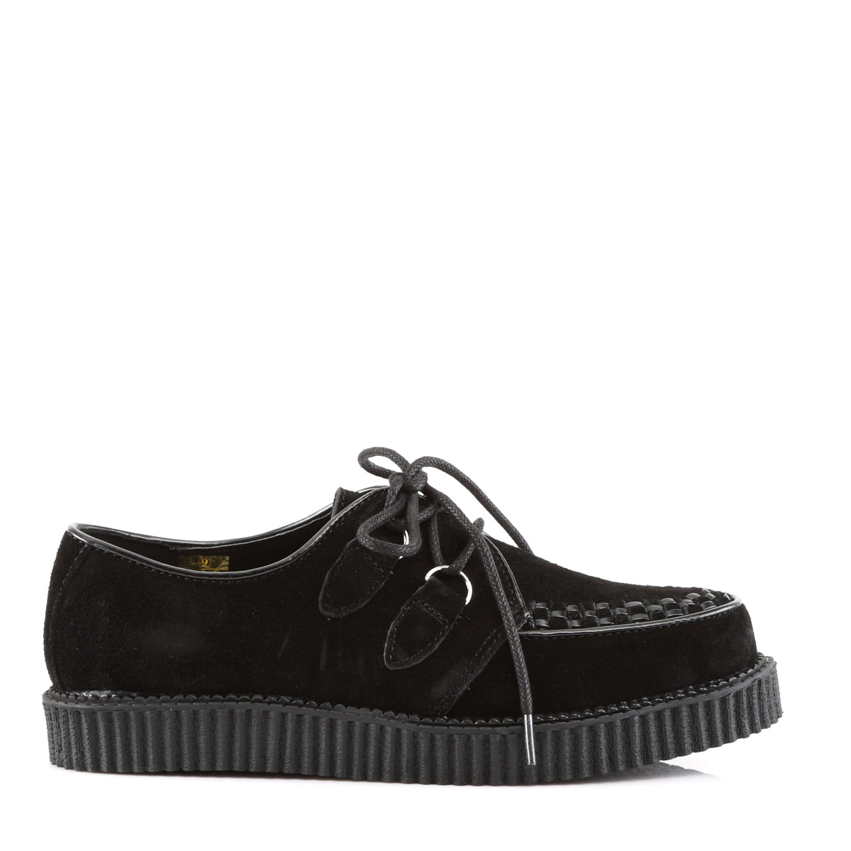 DemoniaCult Chaussure basse pour hommes CREEPER-602s blk daim