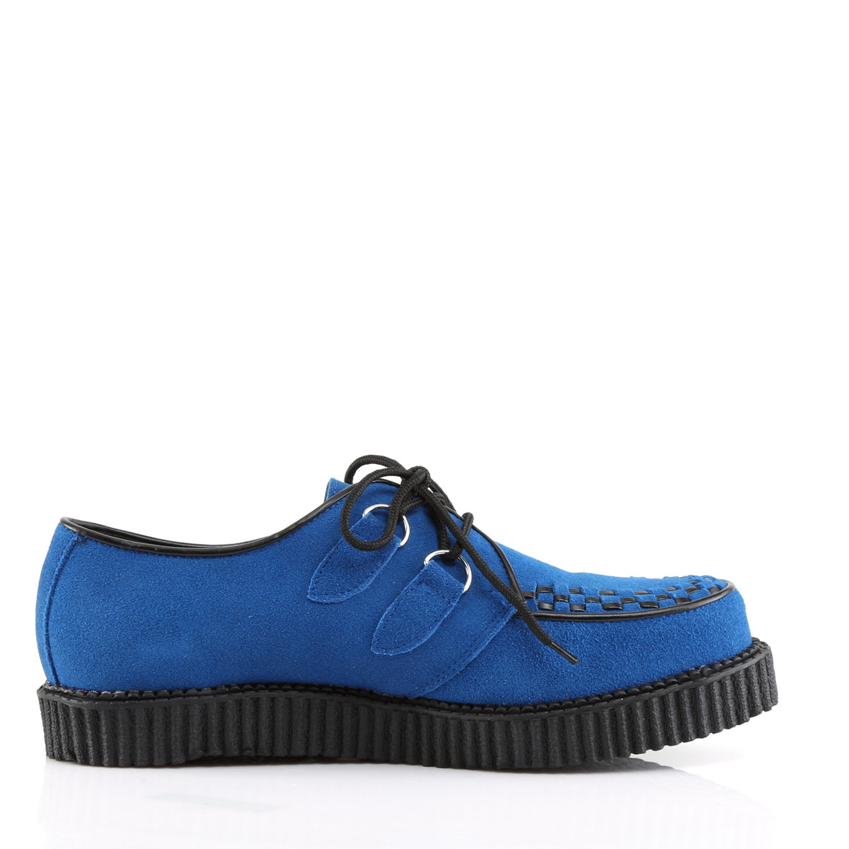 DemoniaCult Chaussure basse pour hommes Creeper-602S Suede bleu royal