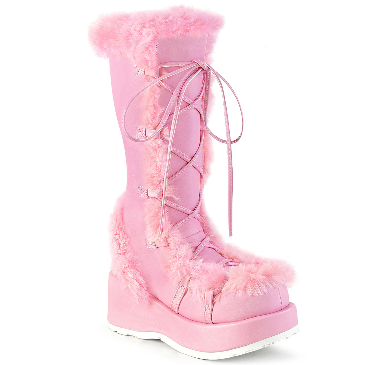 DemoniaCult Cubby-311 B. cuir végétalien rose