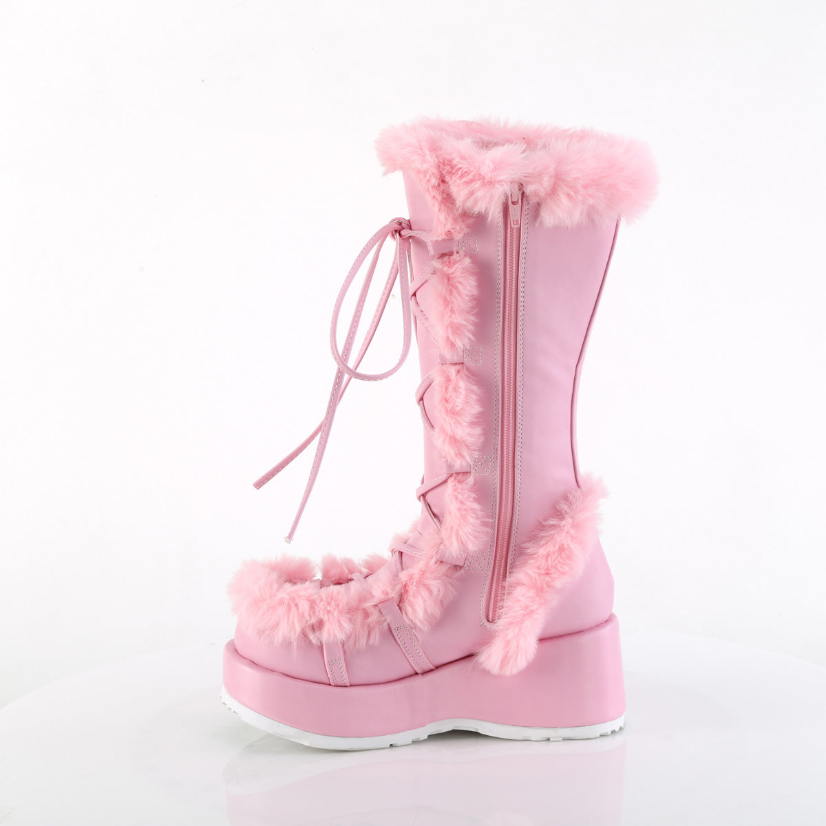 DemoniaCult Cubby-311 B. cuir végétalien rose