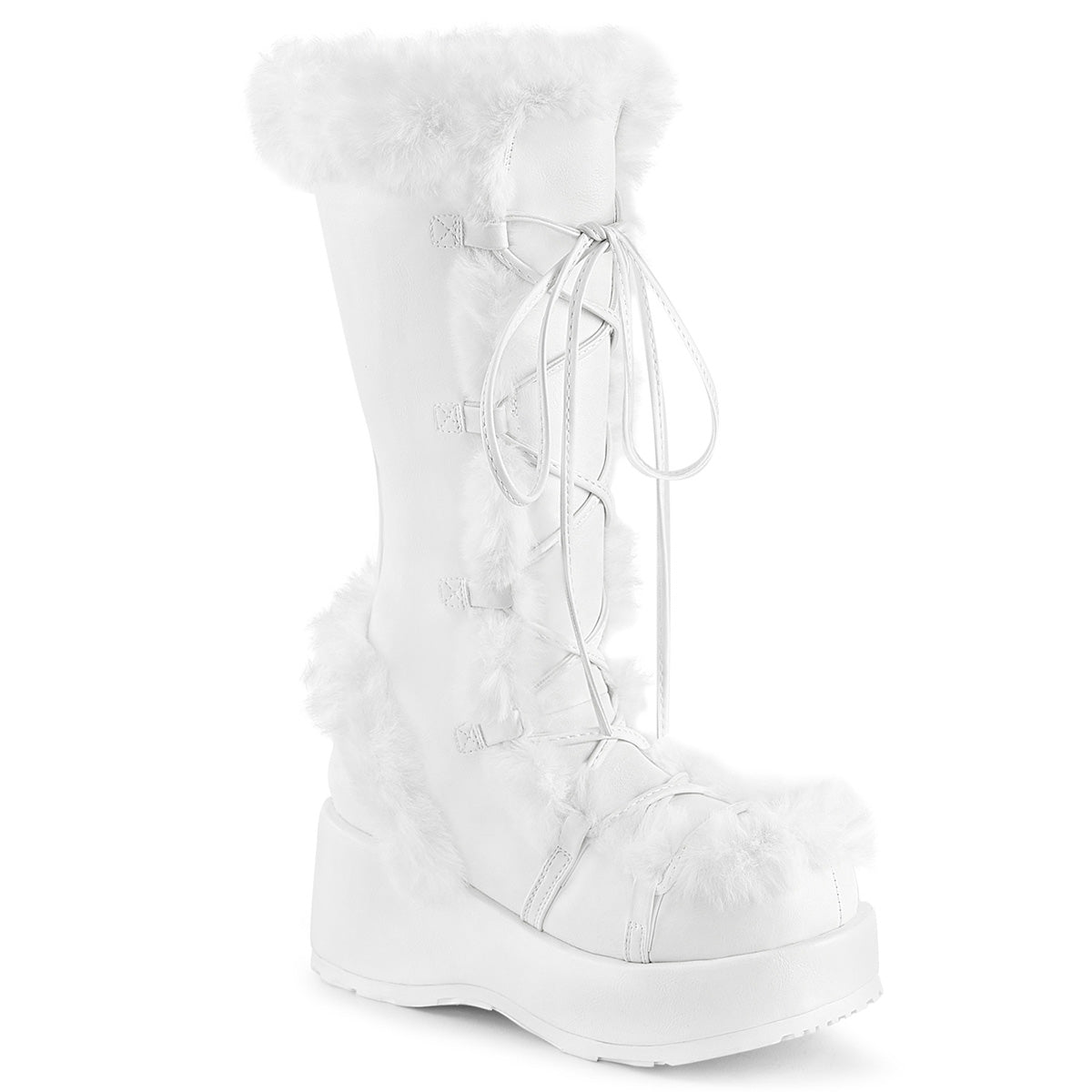 DemoniaCult CUBBY-311 Wht Vegan Leather