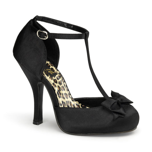 Pin Up Couture Pompes pour femmes CUTIEPIE-12 blk satin