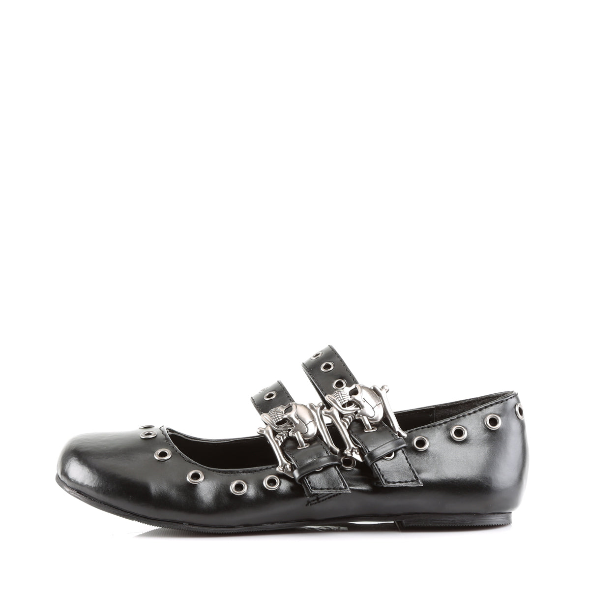 DemoniaCult Chaussure basse des femmes DAISY-03 Cuir végétalien BLK