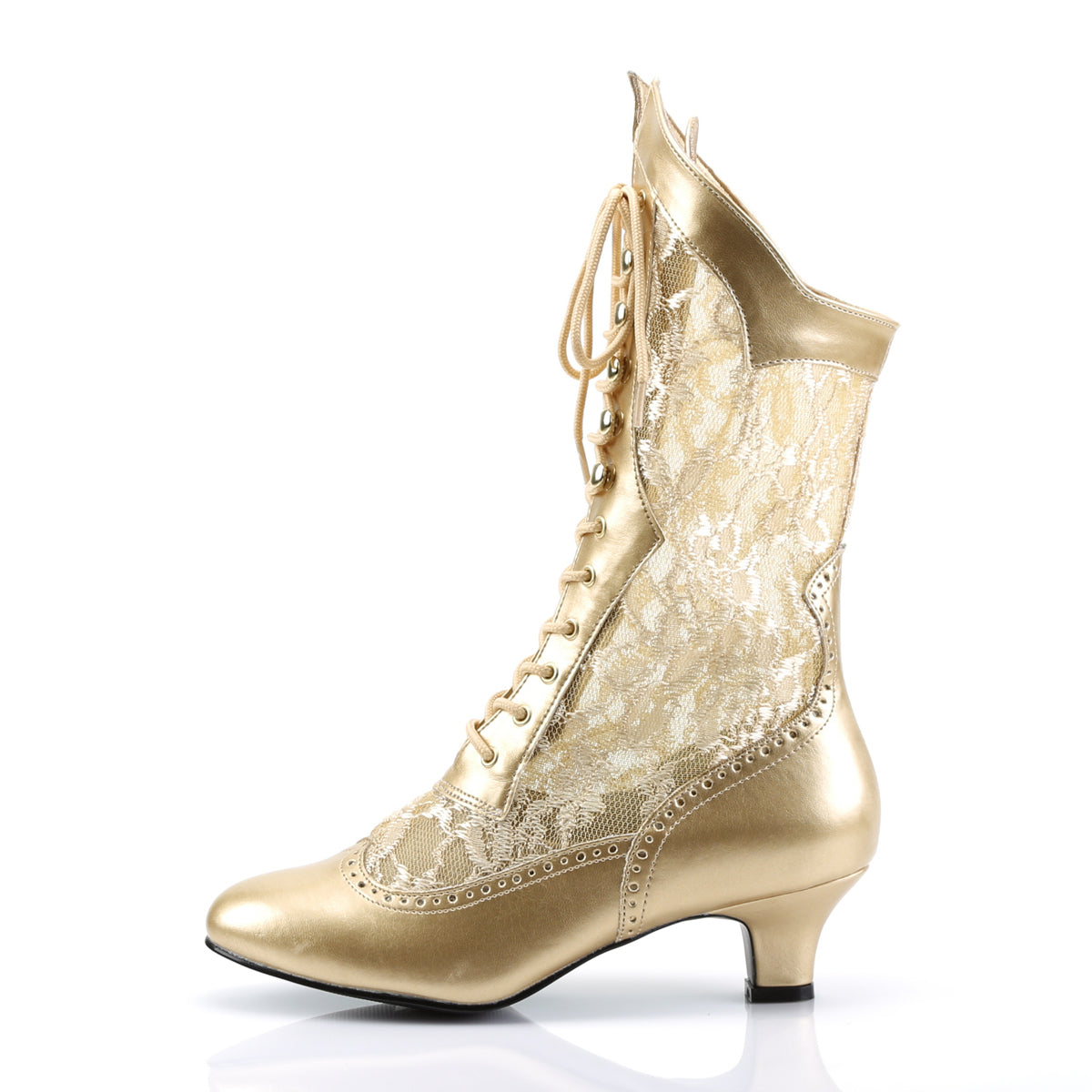 Funtasma Bottines pour femmes DAME-115 Gold Pu-dentelle