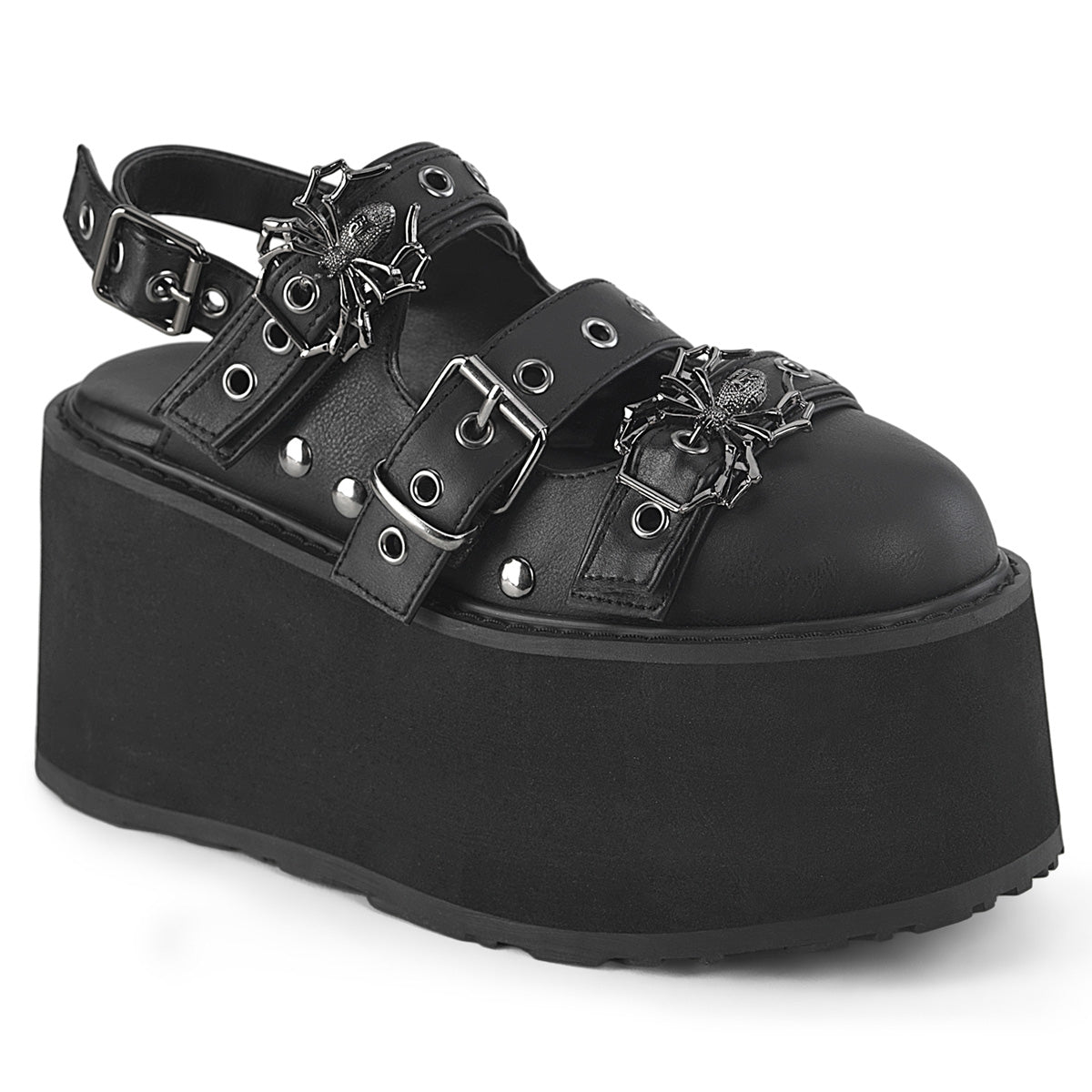 DemoniaCult DAMNED-27 Blk Vegan Leather