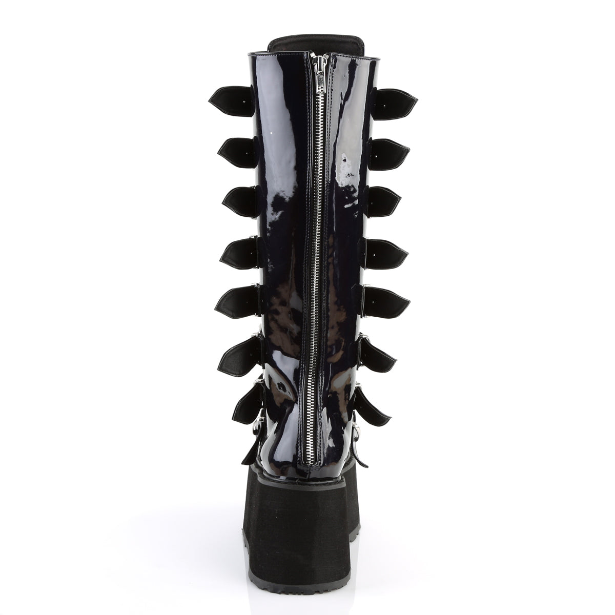 DemoniaCult Bottes de femmes DAMNED-318 Cuir végétalien Blk Hologram