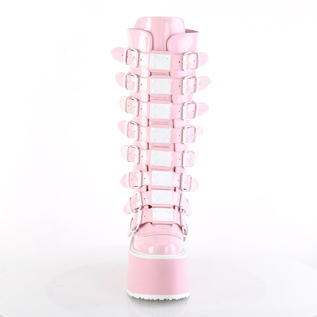 DemoniaCult Bottes DAMNED-318 B. Holo rose Pat