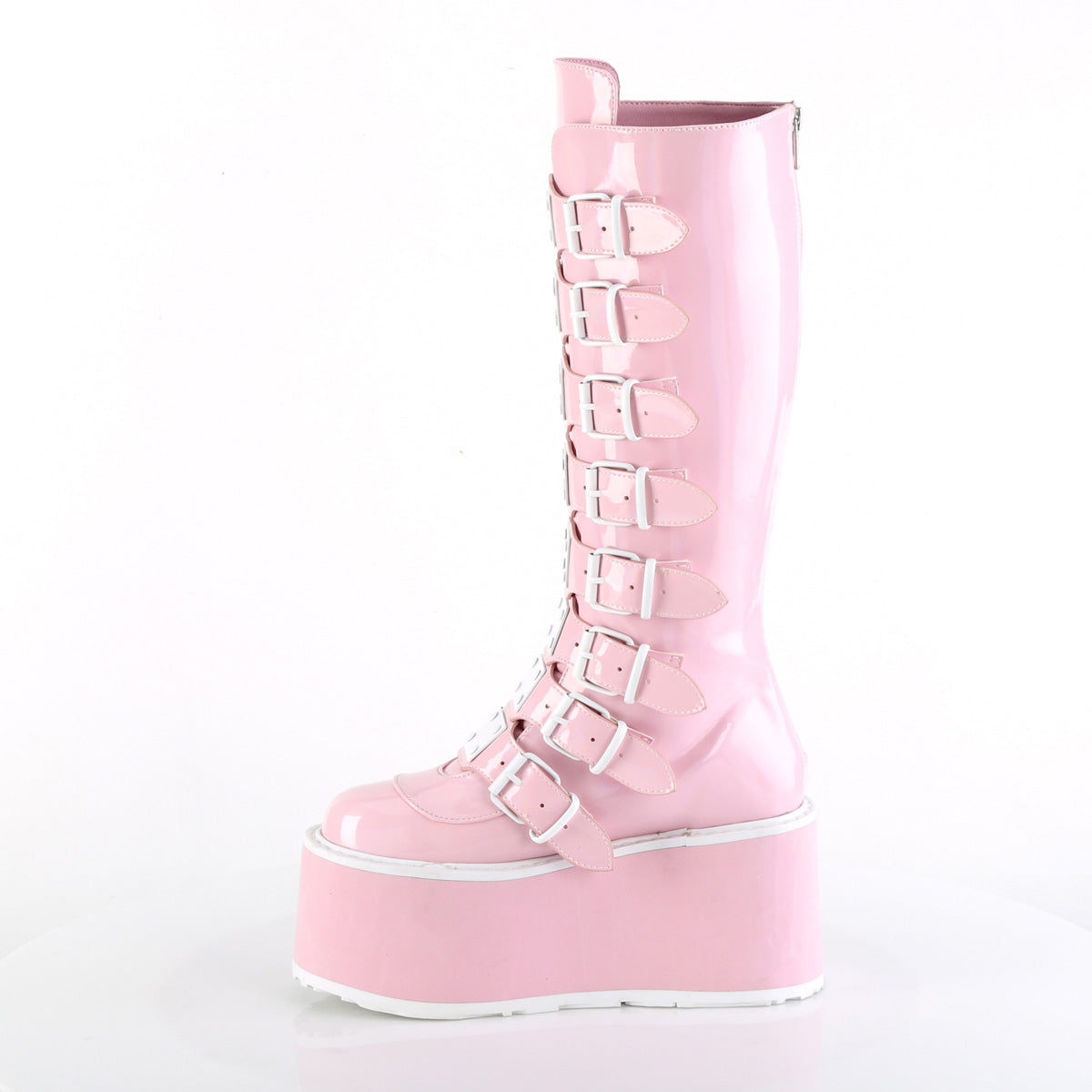 DemoniaCult Bottes DAMNED-318 B. Holo rose Pat