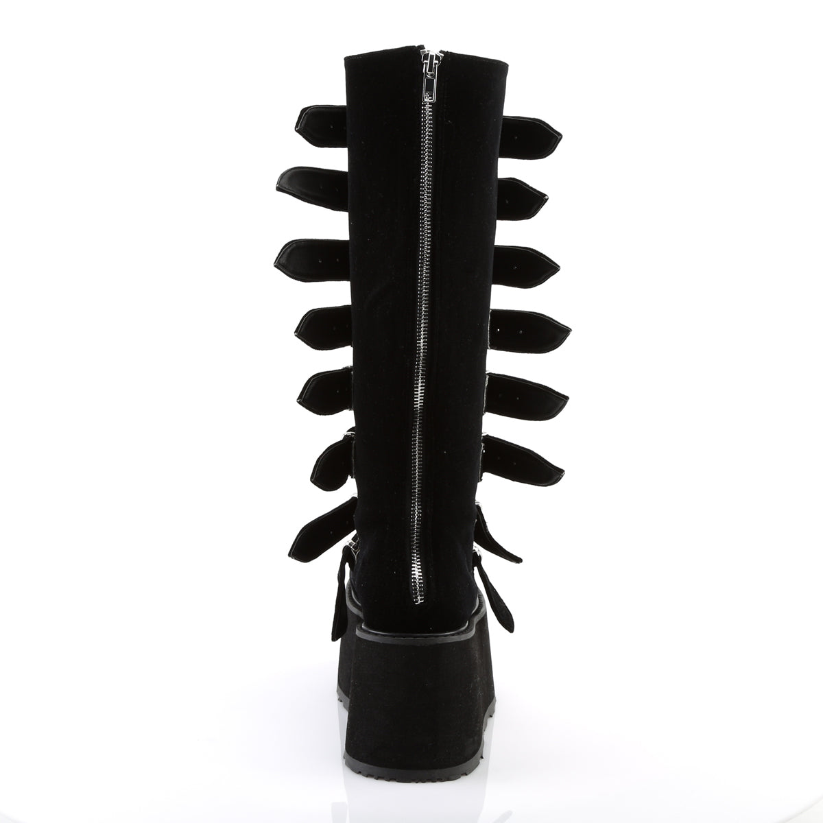 DemoniaCult Bottes de femmes DAMNED-318 Blk Velvet