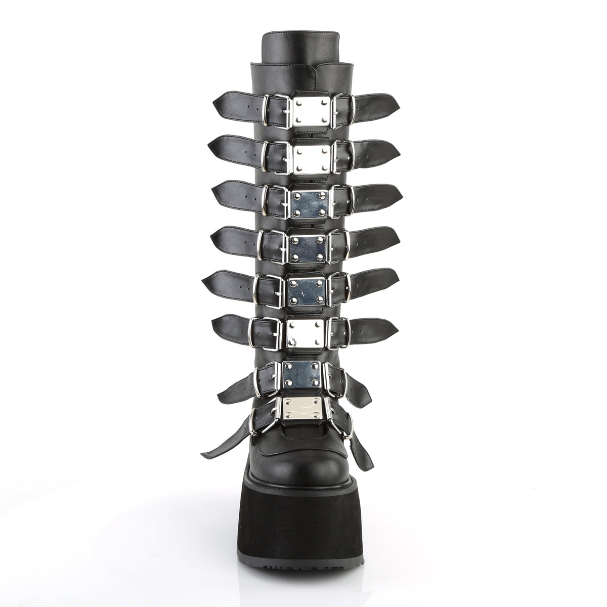 DemoniaCult Bottes de femmes DAMNED-318 Cuir végétalien BLK