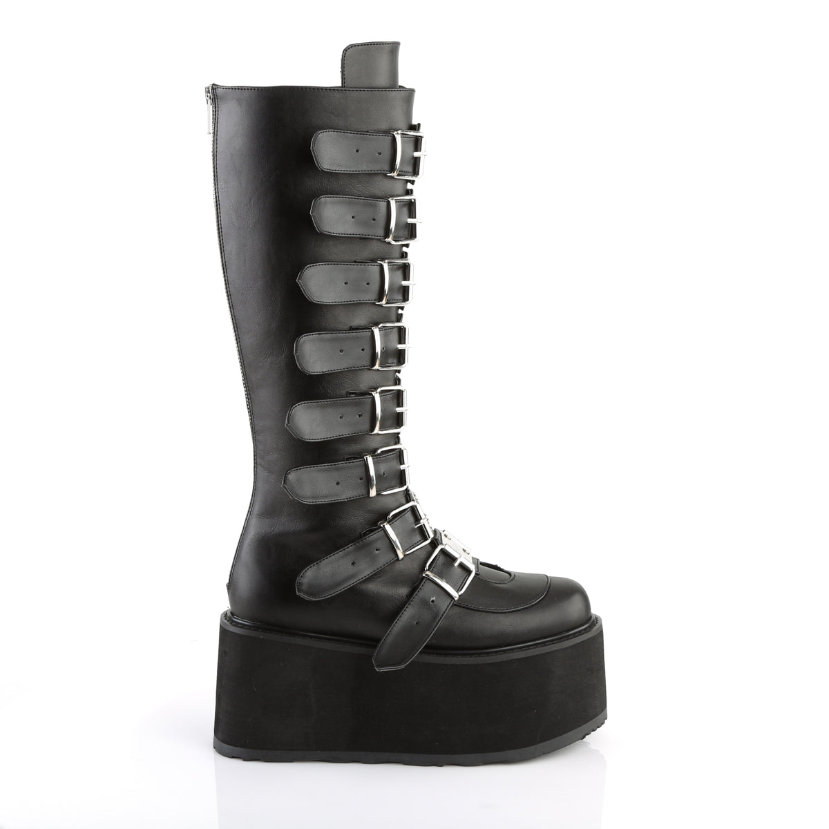DemoniaCult Bottes de femmes DAMNED-318 Cuir végétalien BLK