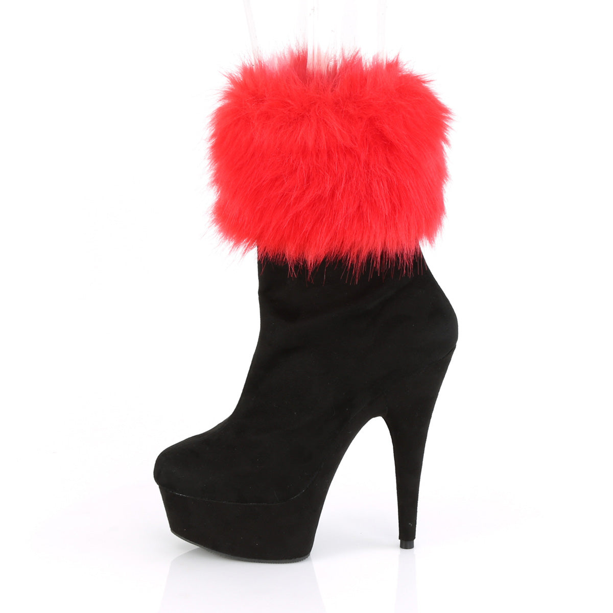 Pleaser Bottines pour femmes DELIGHT-1000 BLK FAUX SUDE / BLK FAUX SUDE