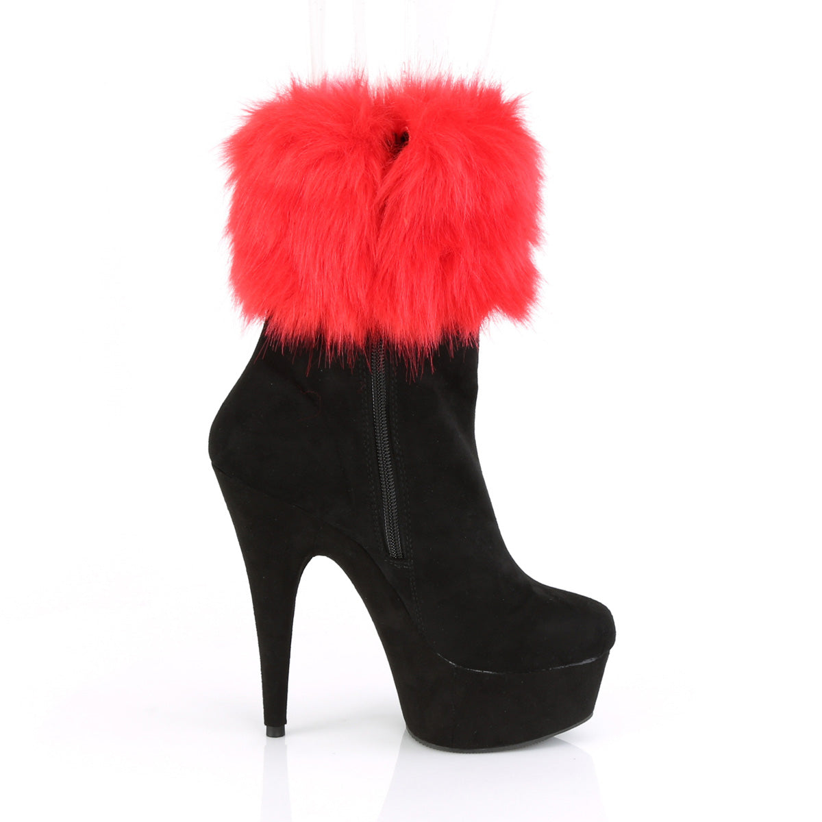 Pleaser Bottines pour femmes DELIGHT-1000 BLK FAUX SUDE / BLK FAUX SUDE
