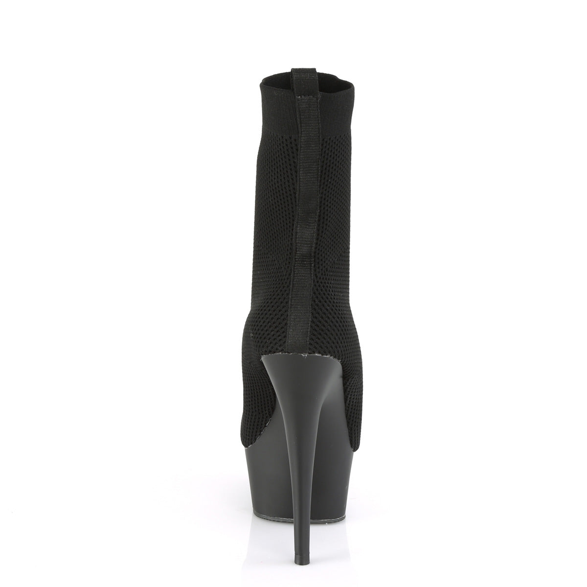 Pleaser Bottines pour femmes DELIGHT-1002 Tissu BLK / BLK MATTE
