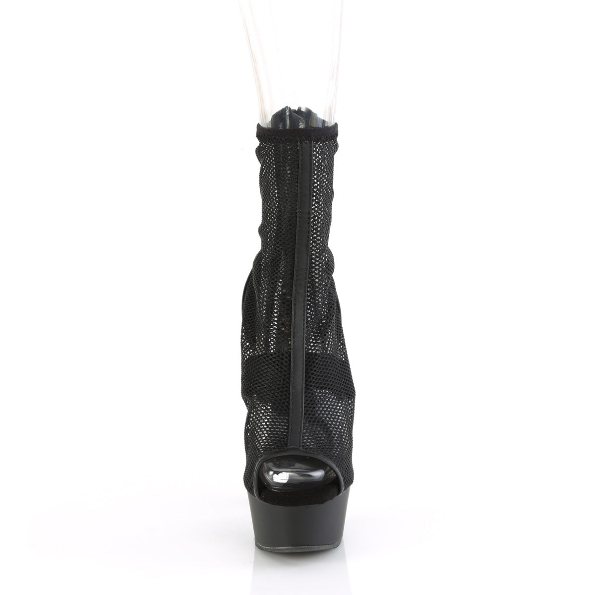 Pleaser DELIGHT-1006 Blk faux cuir en cuir / blk mat