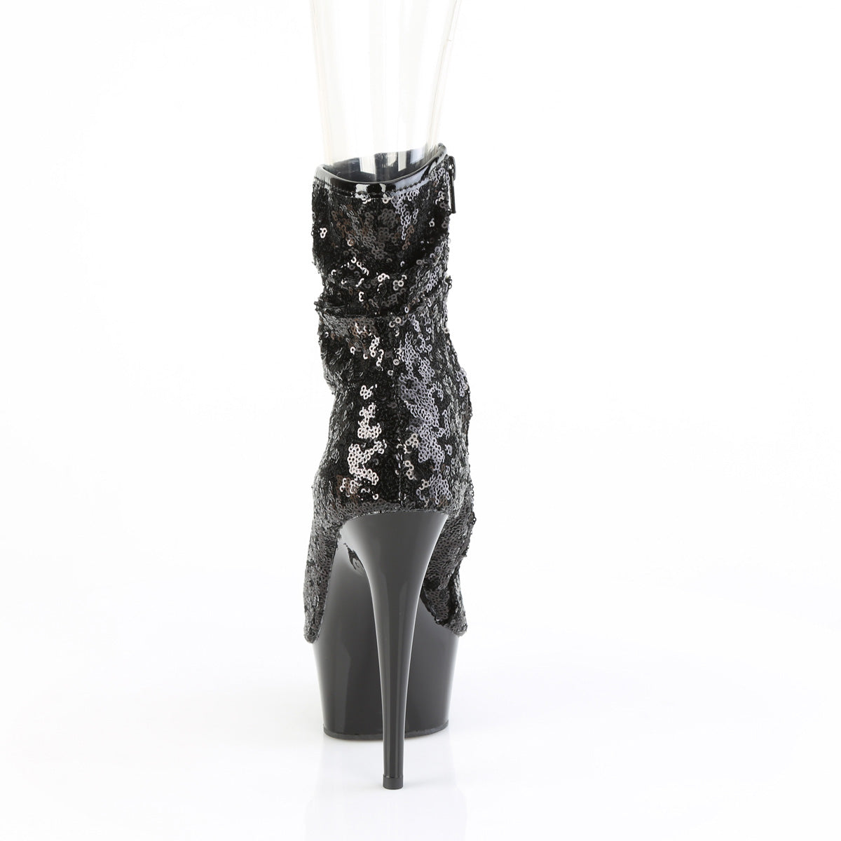 Pleaser DELIGHT-1008SQ Blk Sequins/Blk Matte