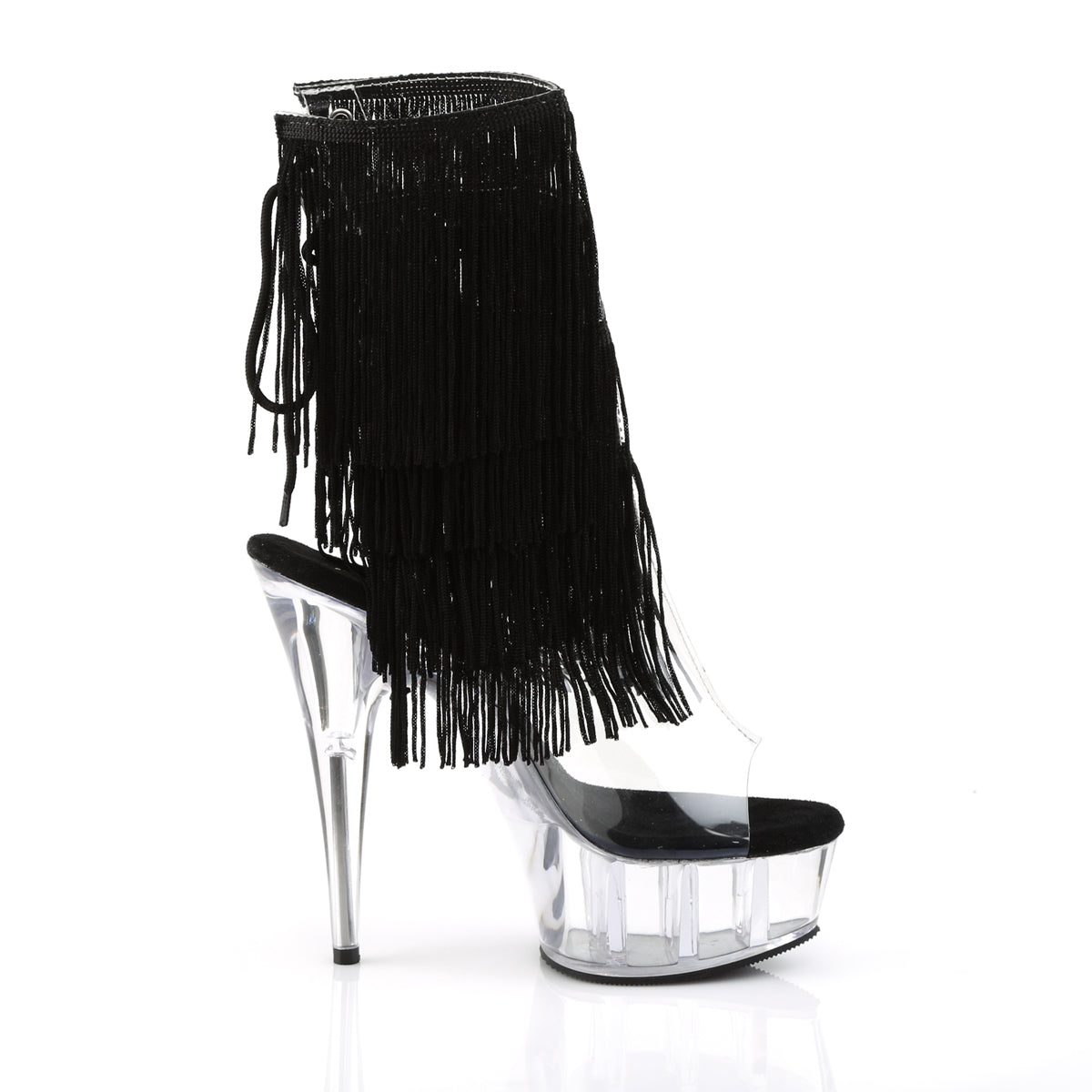 Pleaser Bottines pour femmes DELIGHT-1017TF CLR-BLK / CLR