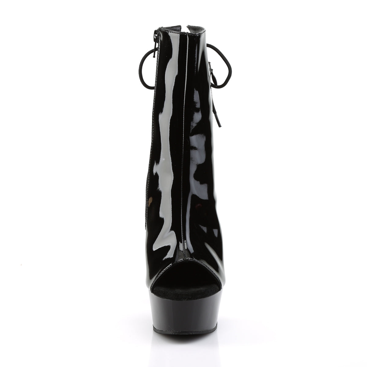 Pleaser Bottines pour femmes DELIGHT-1018 BLK PAT / BLK