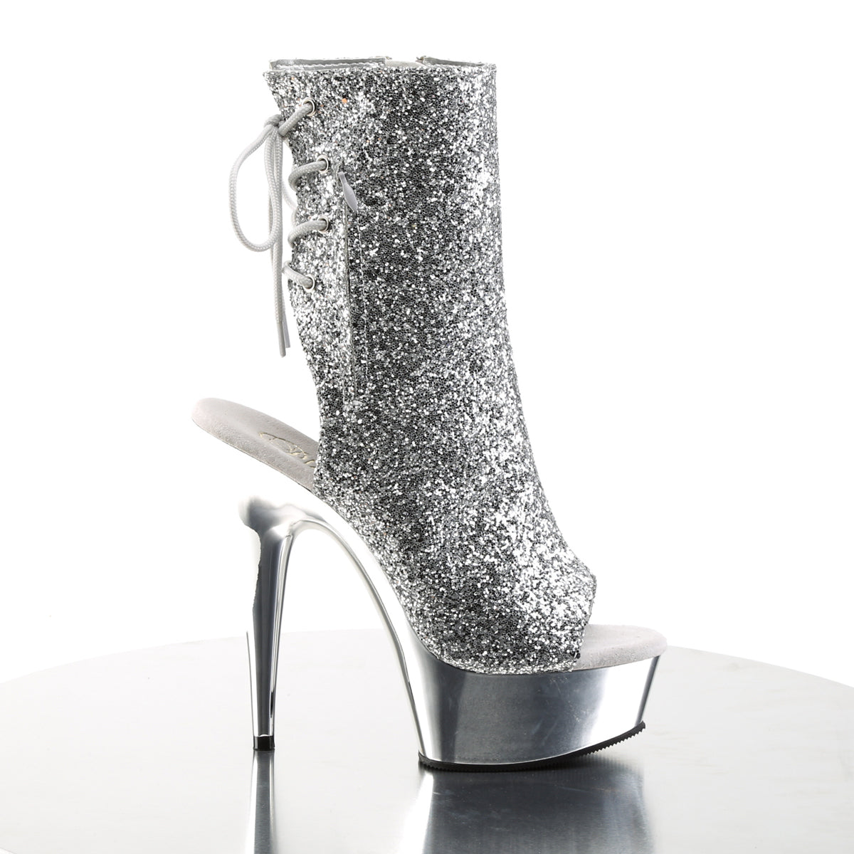 Pleaser Bottines pour femmes DELIGHT-1018g SLV GLTR / SLV Chrome