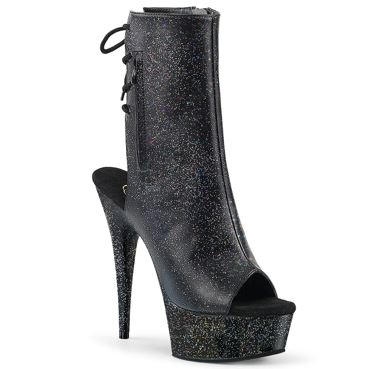 Pleaser Womens Ankle Boots DELIGHT-1018MMG Blk Faux Leather/Blk Matte