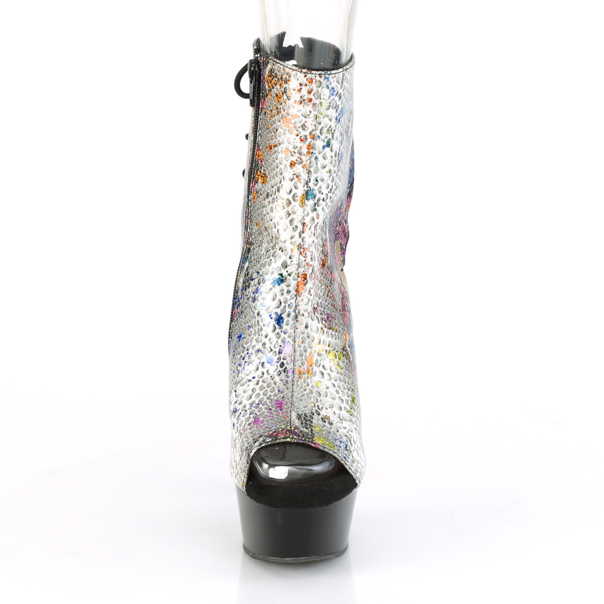 Pleaser Sandales pour femmes DELIGHT-1018SP print de serpent multicolore / blk
