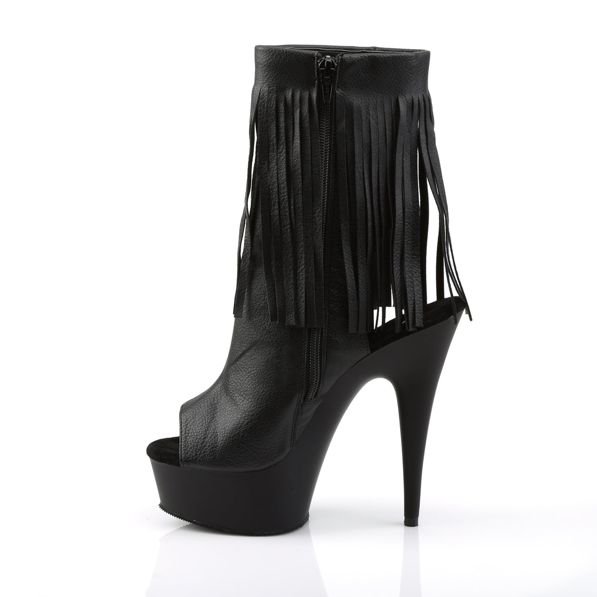 Pleaser Bottines pour femmes DELIGHT-1019 BLK FAUX CUIR / BLK MATTE