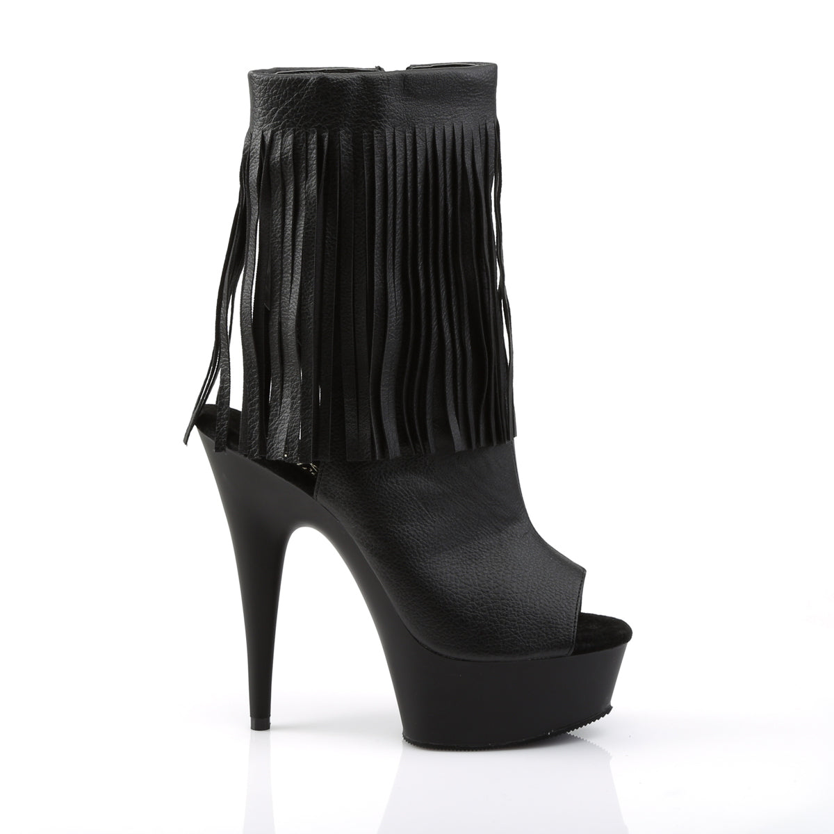 Pleaser Bottines pour femmes DELIGHT-1019 BLK FAUX CUIR / BLK MATTE