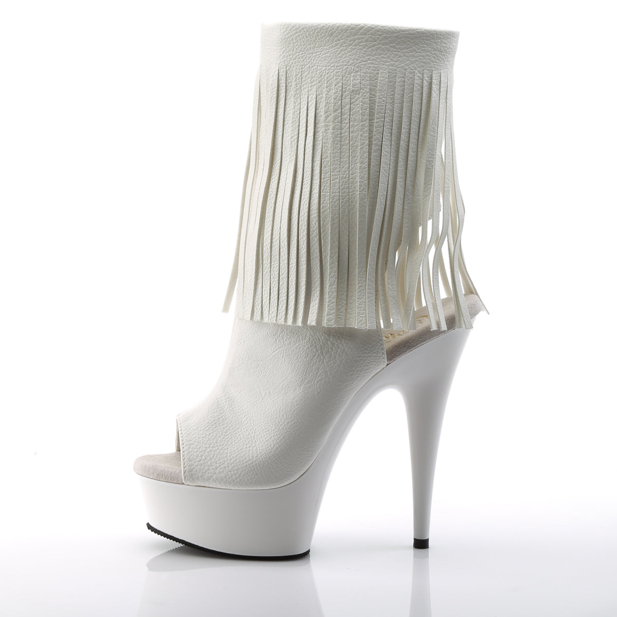 Pleaser Bottines pour femmes DELIGHT-1019 WHT FAUX CUIR / QUT