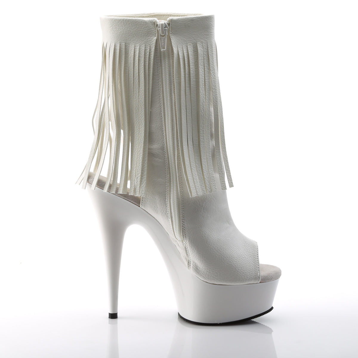 Pleaser Bottines pour femmes DELIGHT-1019 WHT FAUX CUIR / QUT