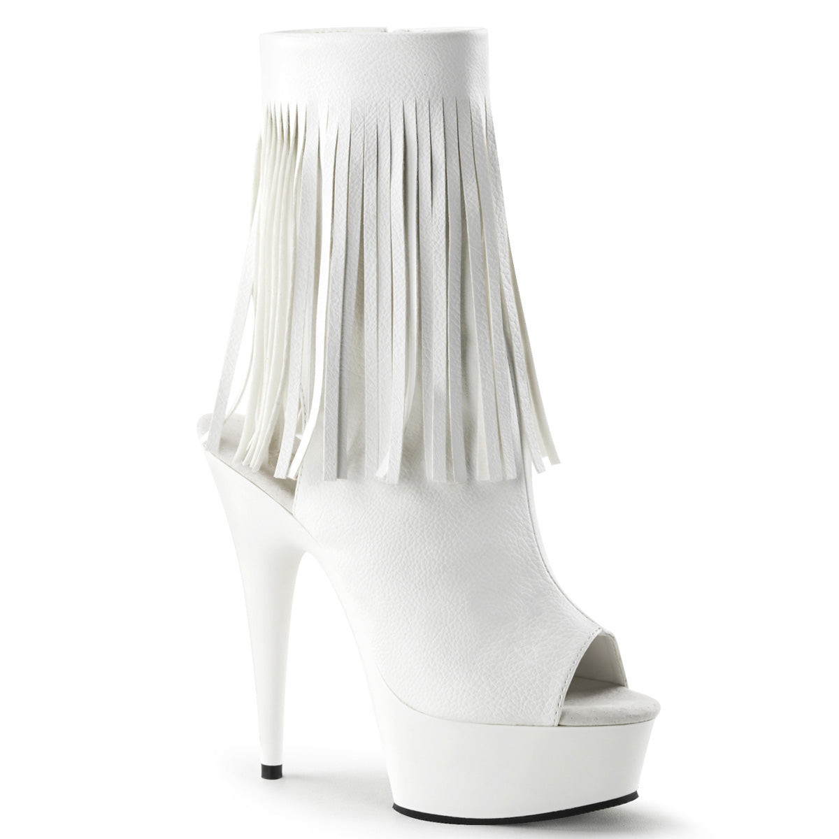 Pleaser Bottines pour femmes DELIGHT-1019 WHT FAUX CUIR / QUT