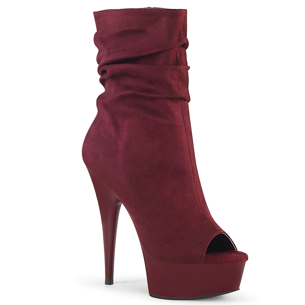 Pleaser Bottines pour femmes DELIGHT-1031 Bourgogne Faux Suisse / Bourgogne Matte