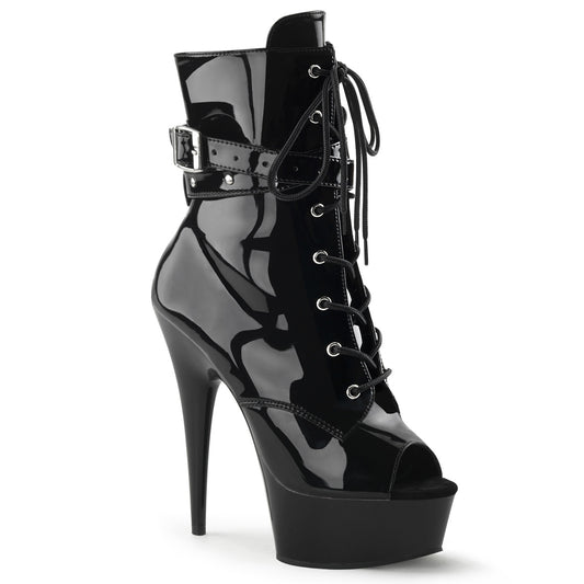 Pleaser Bottines pour femmes DELIGHT-1033 BLK PAT / BLK