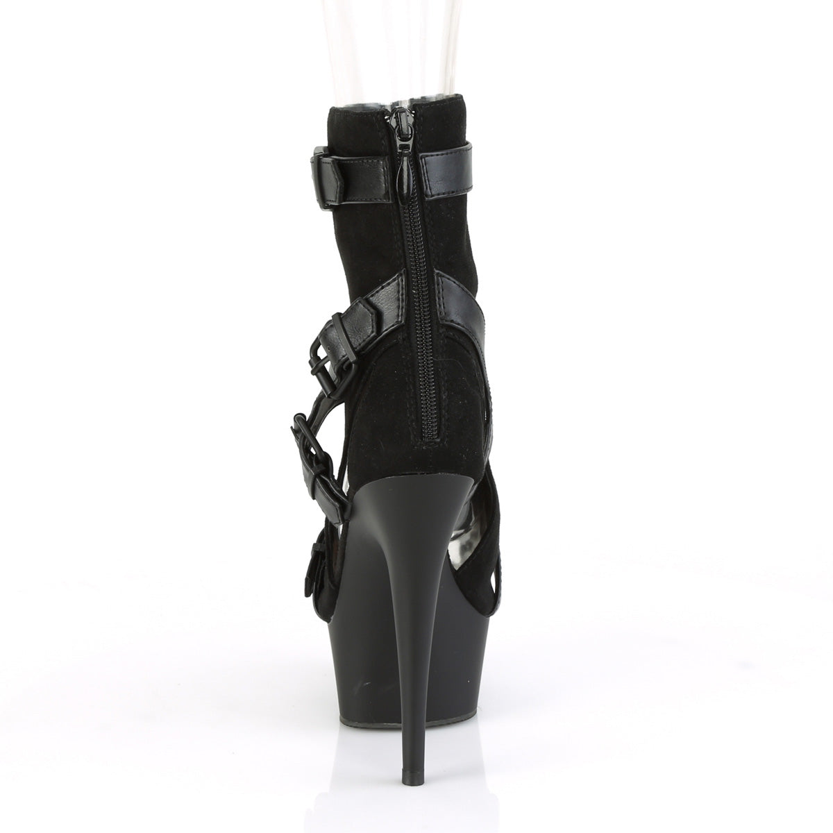 Pleaser Bottines pour femmes DELIGHT-1037 BLK FAUX SUDE-FAUX CUIR / BLK MATTE