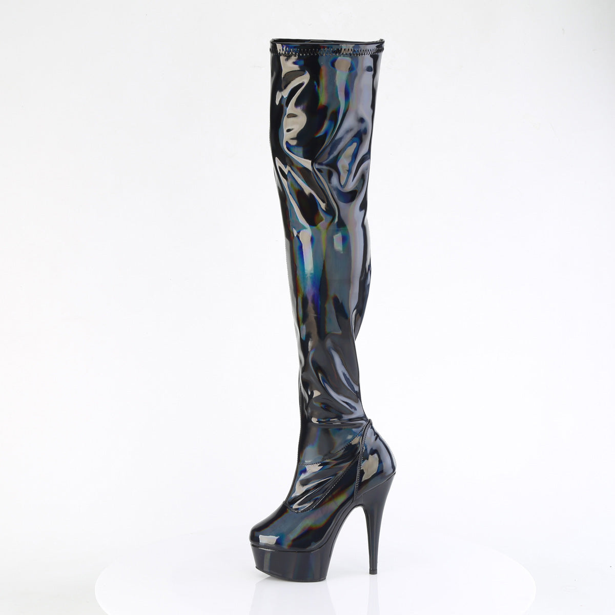 Pleaser DELIGHT-3000HWR BLK HOLOGRAM PAT / M