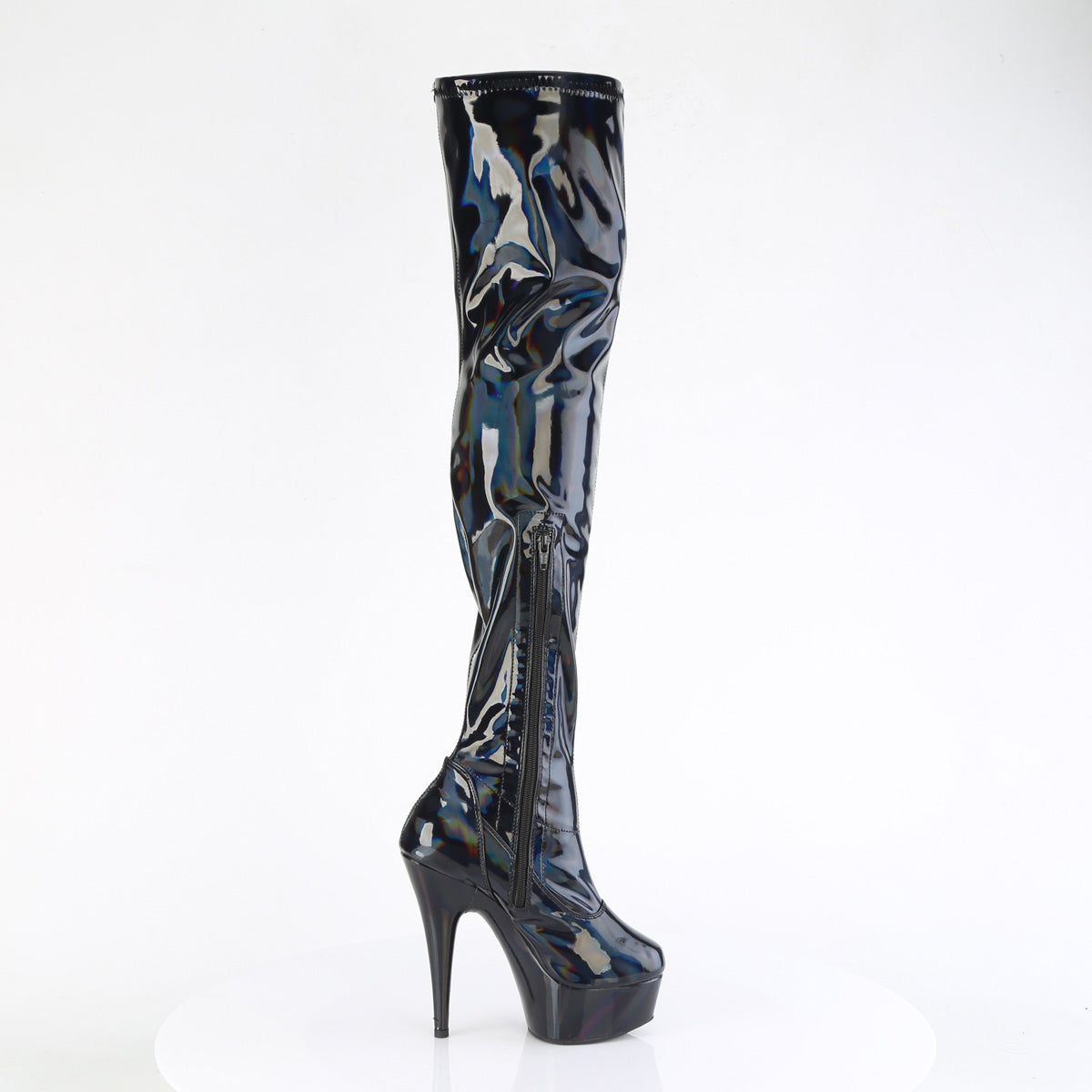Pleaser DELIGHT-3000HWR BLK HOLOGRAM PAT / M