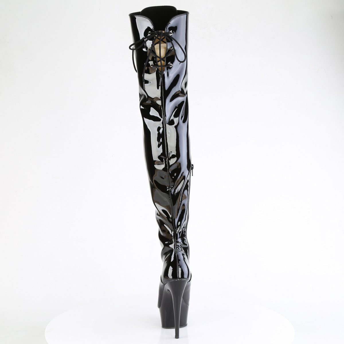 Pleaser DELIGHT-3022 Blk Str Pat/Blk