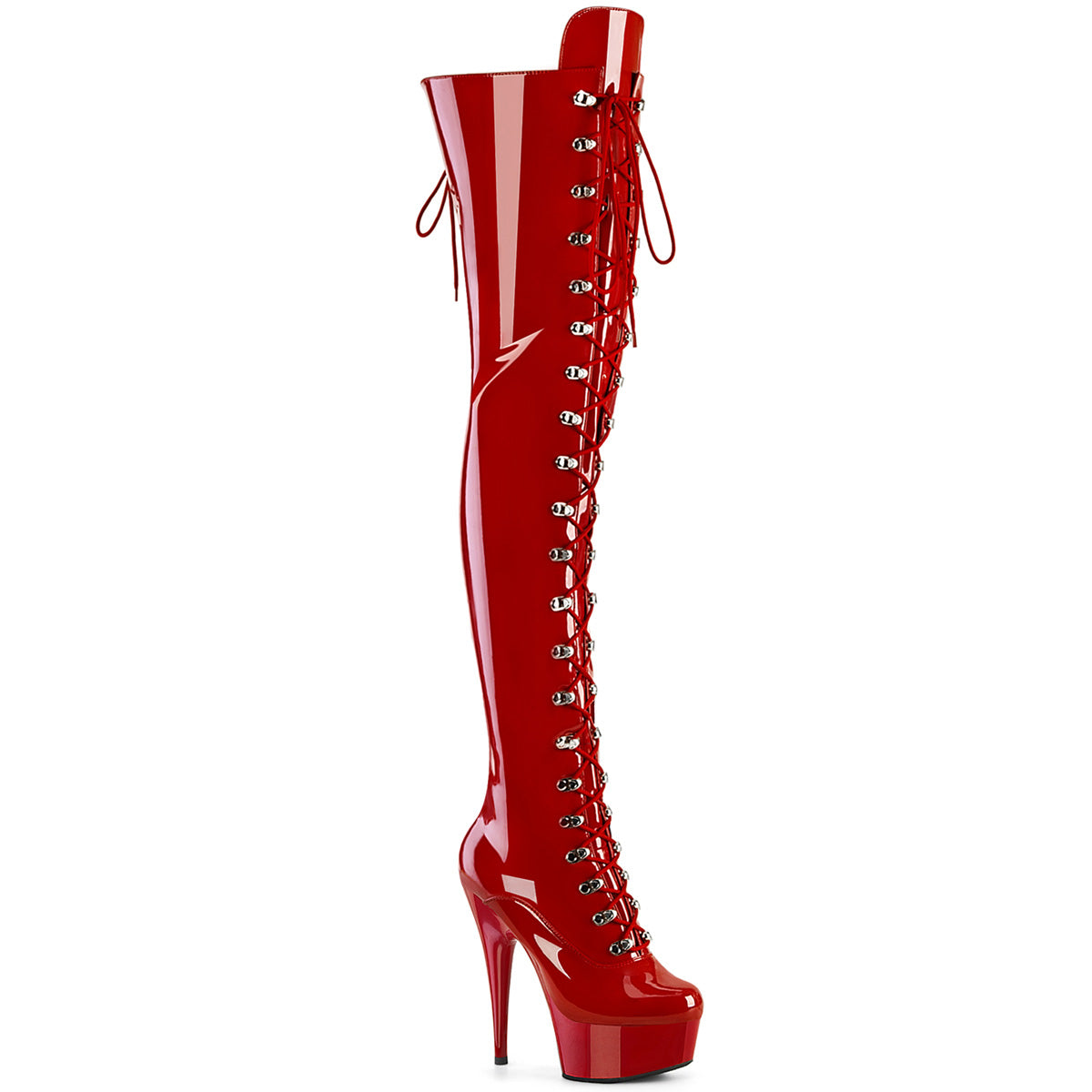 Pleaser DELIGHT-3022 Red Str Pat / Red