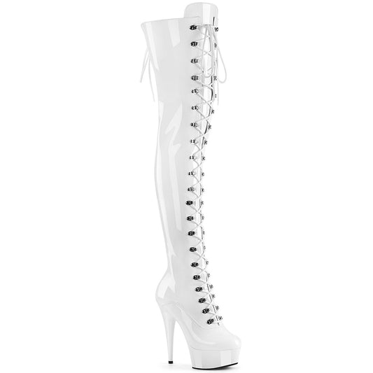 Pleaser   DELIGHT-3022 WHT STR PAT / WHT
