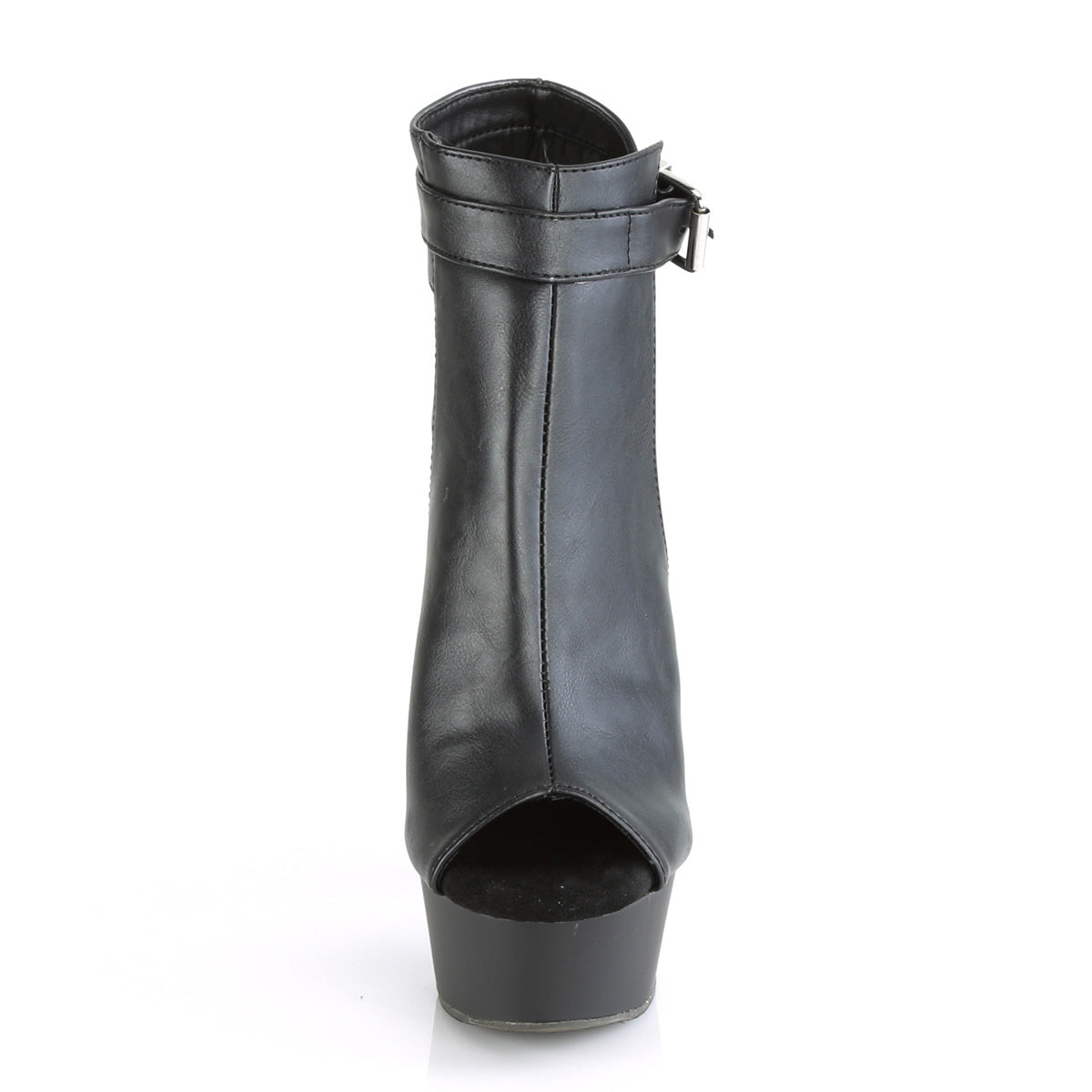 Pleaser Bottines pour femmes DELIGHT-600-10 Blk Faux Cuir / Blk Matte