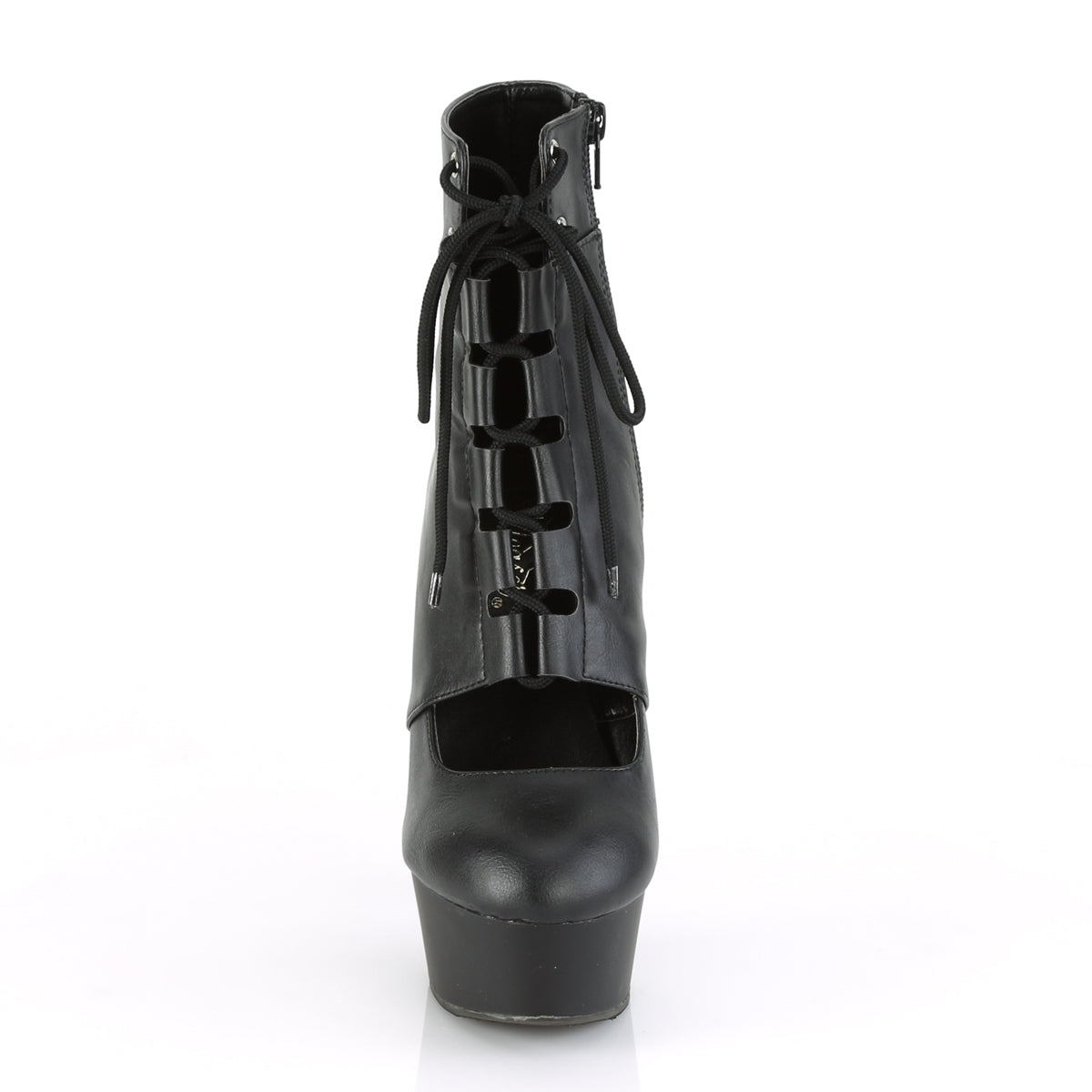 Pleaser Bottines pour femmes DELIGHT-600-21 BLK FAUX CUIR / BLK MATTE