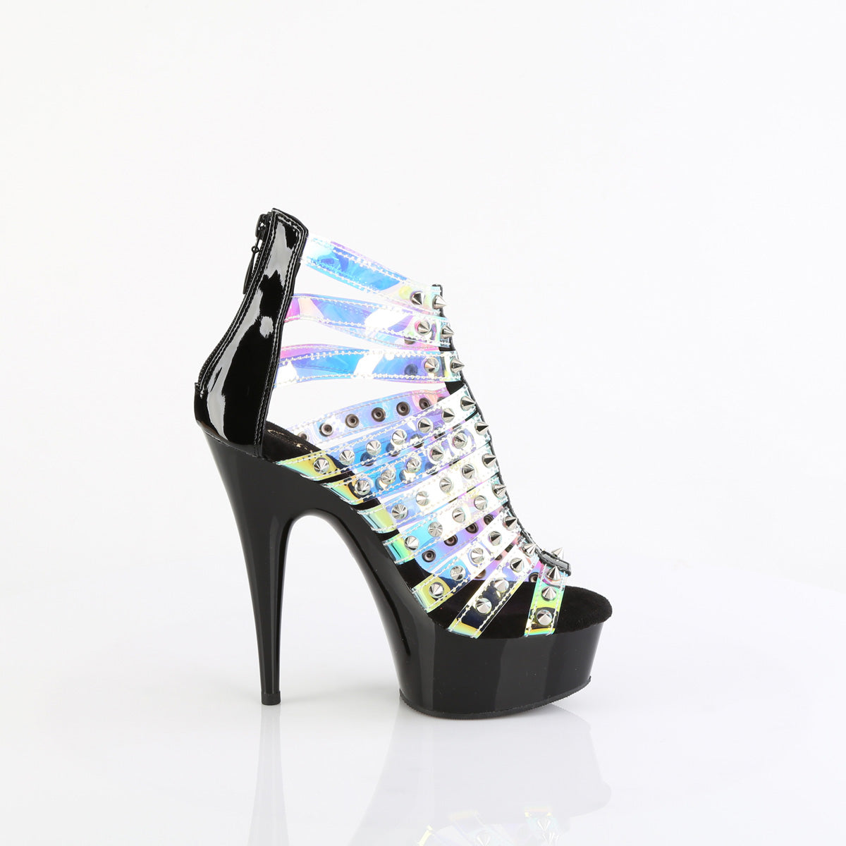 Pleaser DELIGHT-600-9 Holo TPU-Blk Pat/Blk